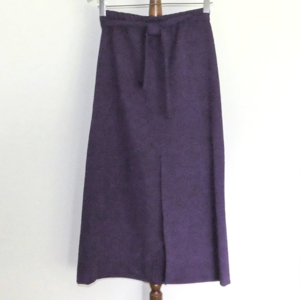 Vintage JCPenney textured purple maxi skirt with removable belt